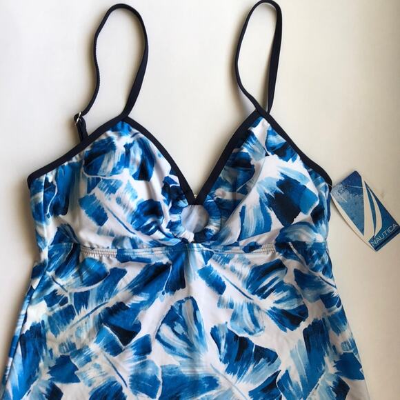 Nautica Other - NWT Nautica Blue and White Tankini Swim Top
